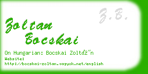 zoltan bocskai business card